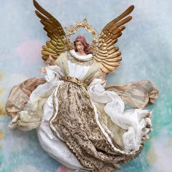 Gold Ivory Flying Angel -25Cm