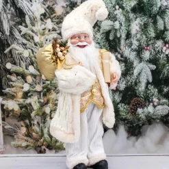 Gold Ivory Santa Claus - 45Cm