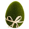 Green Flocked Moss Easter Egg - 15Cm