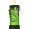 Green Frankenstein Flickering Led Candle - 27Cm