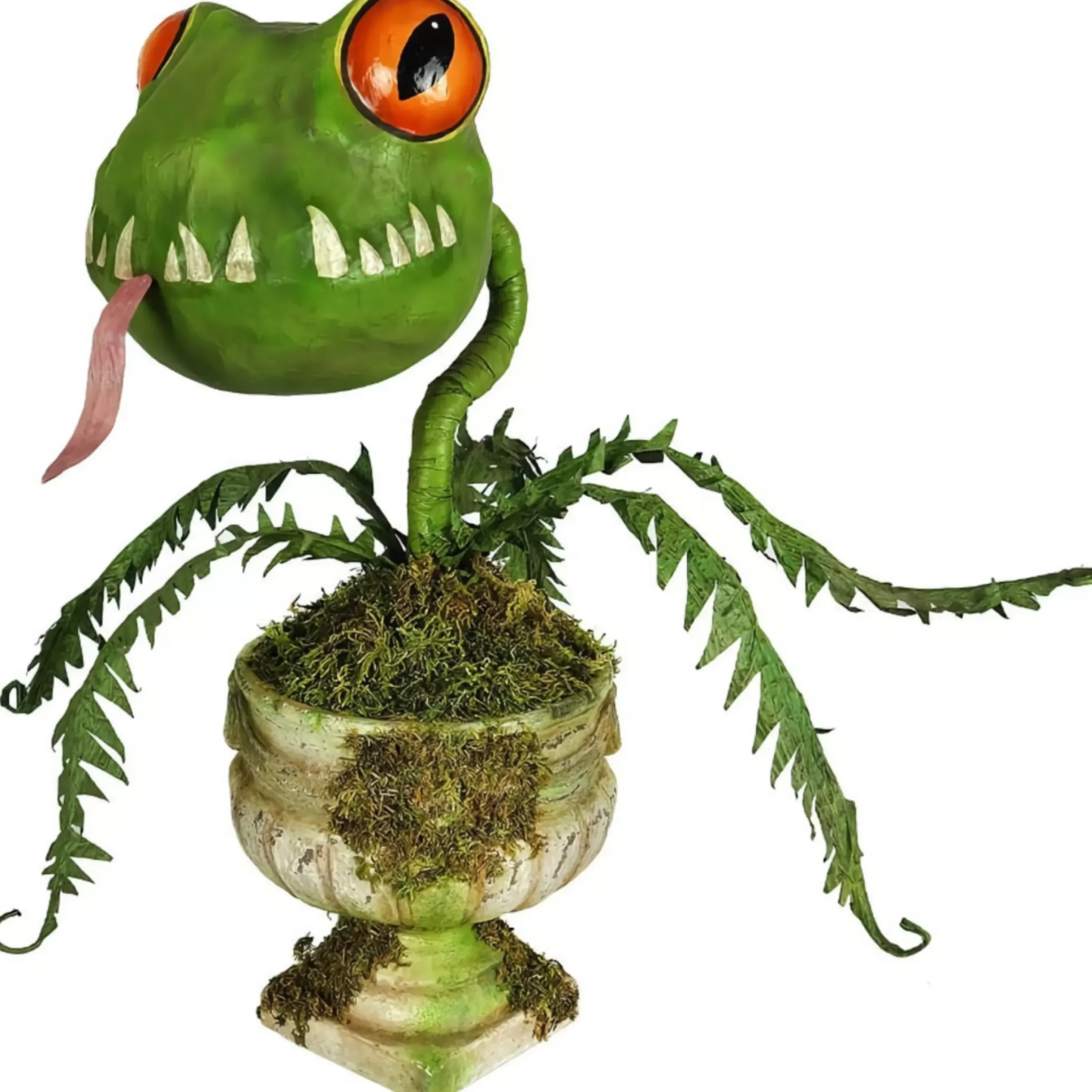 Green Froggy Halloween Fern - 41Cm
