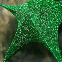 Green Pop-Up Tinsel Star - 80Cm