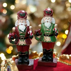 Green Red Nutcrackers (2 Styles) - 21Cm