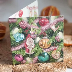 Greeting Card Vintage Tree - 14Cm