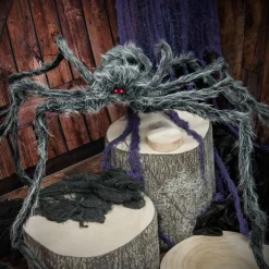 Grey Hairy Halloween Spider - 230Cm