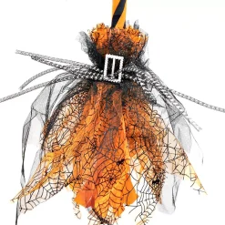 Halloween Witch Broom Spiderweb (3 Styles) - 120Cm