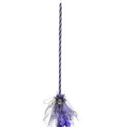Halloween Witch Broom Spiderweb (3 Styles) - 120Cm