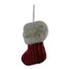 Hanging Red Velvet Stocking - 15Cm