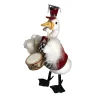 Harlequin Christmas Duck With Drum - 37Cm