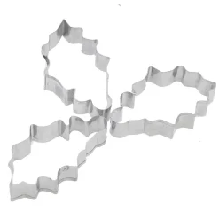 Holly Leaf Stainless Steel Cookie Cutter