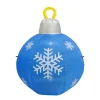 Inflatable Blue Bauble With Snowflake (Air Powered) - 1.2M