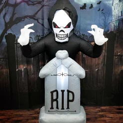 Inflatable Ghost And Tombstone With Shaking Motion - 183Cm