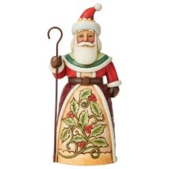 Jim Shore Holly Santa Pint Sized - 13.5Cm