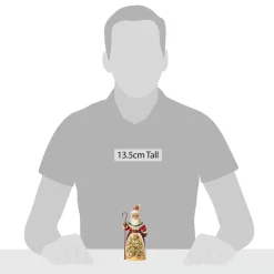 Jim Shore Holly Santa Pint Sized - 13.5Cm