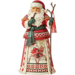 Jim Shore Lapland Santa Riding Reindeer - 26Cm