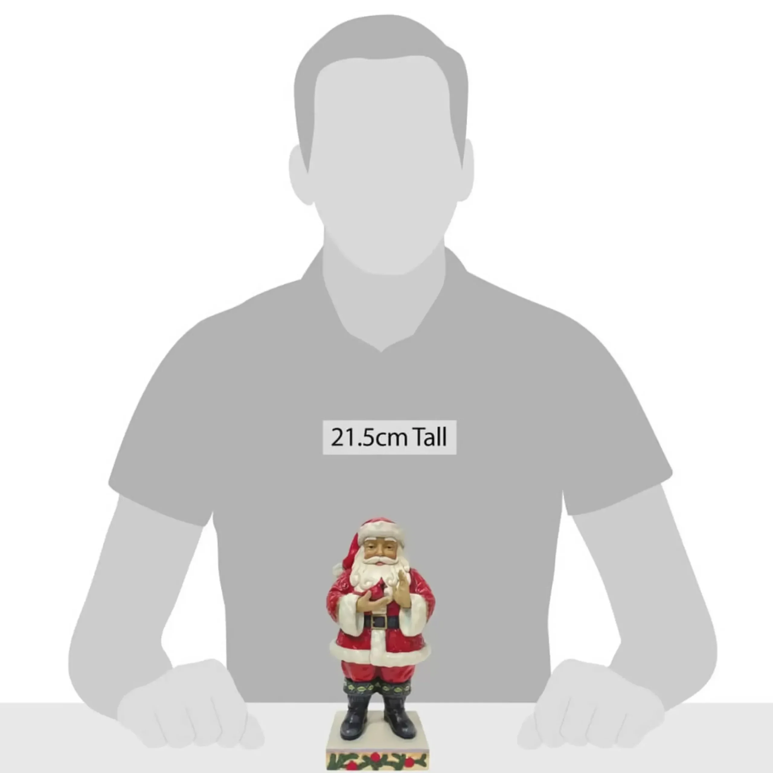 Jim Shore Santa With Cardinal - 25Cm