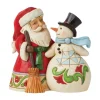 Jim Shore Santa With Snowman Pint Sized - 12Cm