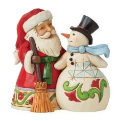 Jim Shore Santa With Snowman Pint Sized - 12Cm