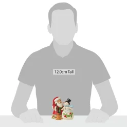 Jim Shore Santa With Snowman Pint Sized - 12Cm