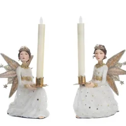 Katherines Celestial Angel Candle Holder (Set Of 2) - 24Cm