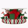 Katherine's Naughty And Nice Cake Stand (Santa's Coming To Town) - 33.5Cm
