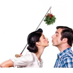 Kissing Mistletoe On A Selfie Stick Pole - 65Cm