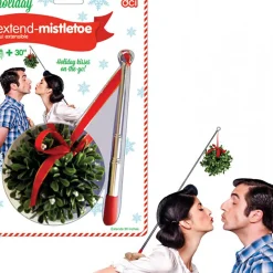 Kissing Mistletoe On A Selfie Stick Pole - 65Cm