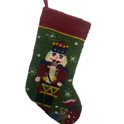 Knitted Nutcracker Christmas Stocking - 32Cm