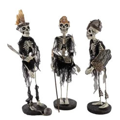 Krooke King Skeleton Figure Cream And Gold - 33Cm