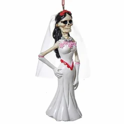 Kurt Adler Day Of The Dead Bride & Groom Ornaments (2 Designs) - 12Cm