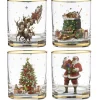 Ladelle Ashdene Spirit Of Christmas Glass Tumblers (Set Of 4)