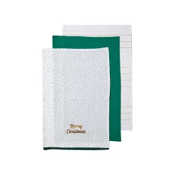 Ladelle Joyful Merry Christmas Kitchen Towel (Pack Of 3, 2 Styles) - 70Cm