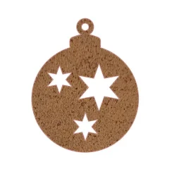 Large Christmas Bauble With Stars Decoration Garden Art - 20Cm