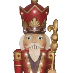 Large Red Gold Resin Nutcracker - 152Cm