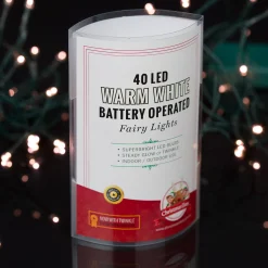 Led Battery Operated Fairy Lights 40Pc - Warm White