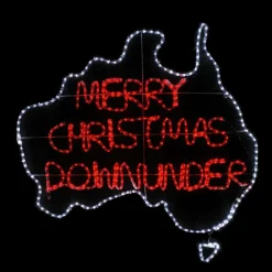 Led Ropelight Australian Christmas Map - 109Cm