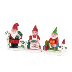 Lemax Christmas Garden Gnomes (Set Of 3)
