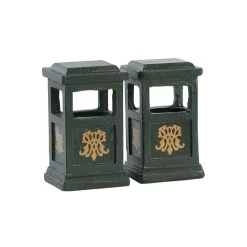Lemax Green Trash Cans (Set Of 2)