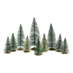 Lemax Needle Pine Trees - Set Of 10