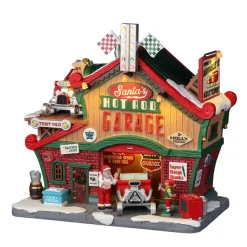 Lemax Santa's Hot Rod Garage