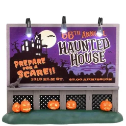Lemax Spookytown Haunted House Billboard - 9.5Cm