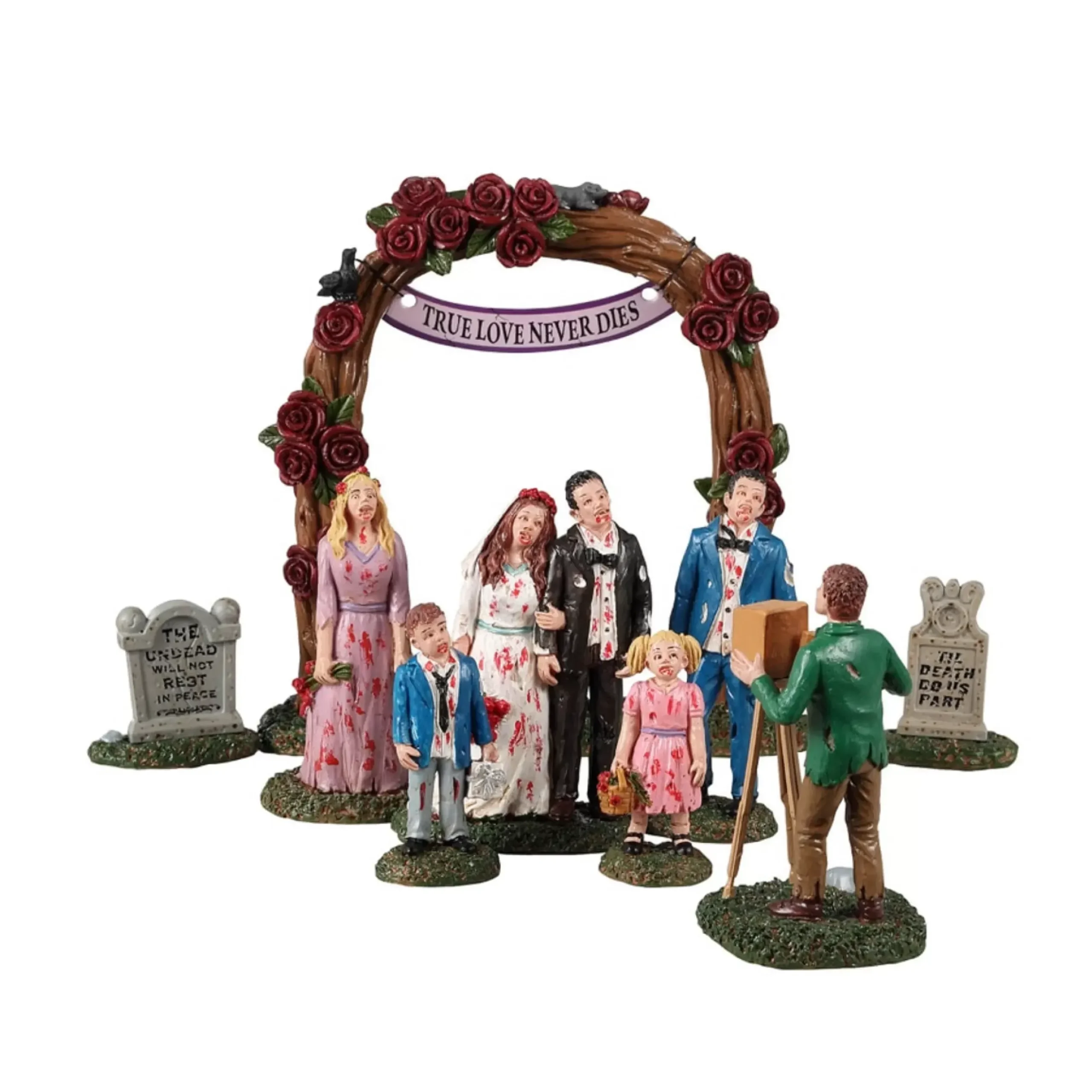 Lemax Zombie Wedding Party