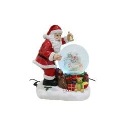 Light Up Musical Santa Waterball Scene (2 Styles) - 27Cm