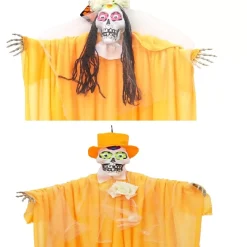 Light Up Skeleton Bride & Groom (2 Styles) - 90Cm