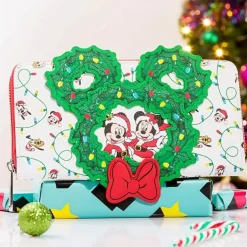 Loungefly Mickey Mouse Holiday Wreath Purse - 20Cm