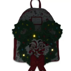 Loungefly Mickey Mouse Holiday Wreath Mini Backpack - 69Cm