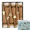Luxury Cracker Natural Cones (Pack Of 6) - 25Cm