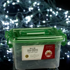 3M X 2M White Colour Net Light With Green Wire