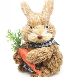 Male Bunny Rabbit With Blue Check Tie -17Cm