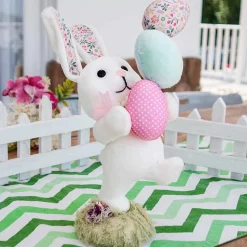 Marching Rabbit Juggling Easter Eggs - 34Cm